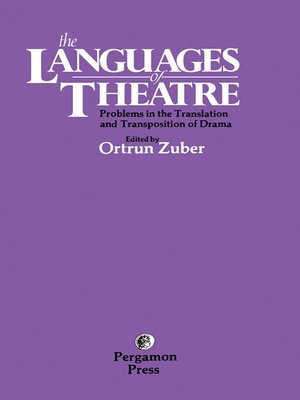 cover image of The Languages of Theatre